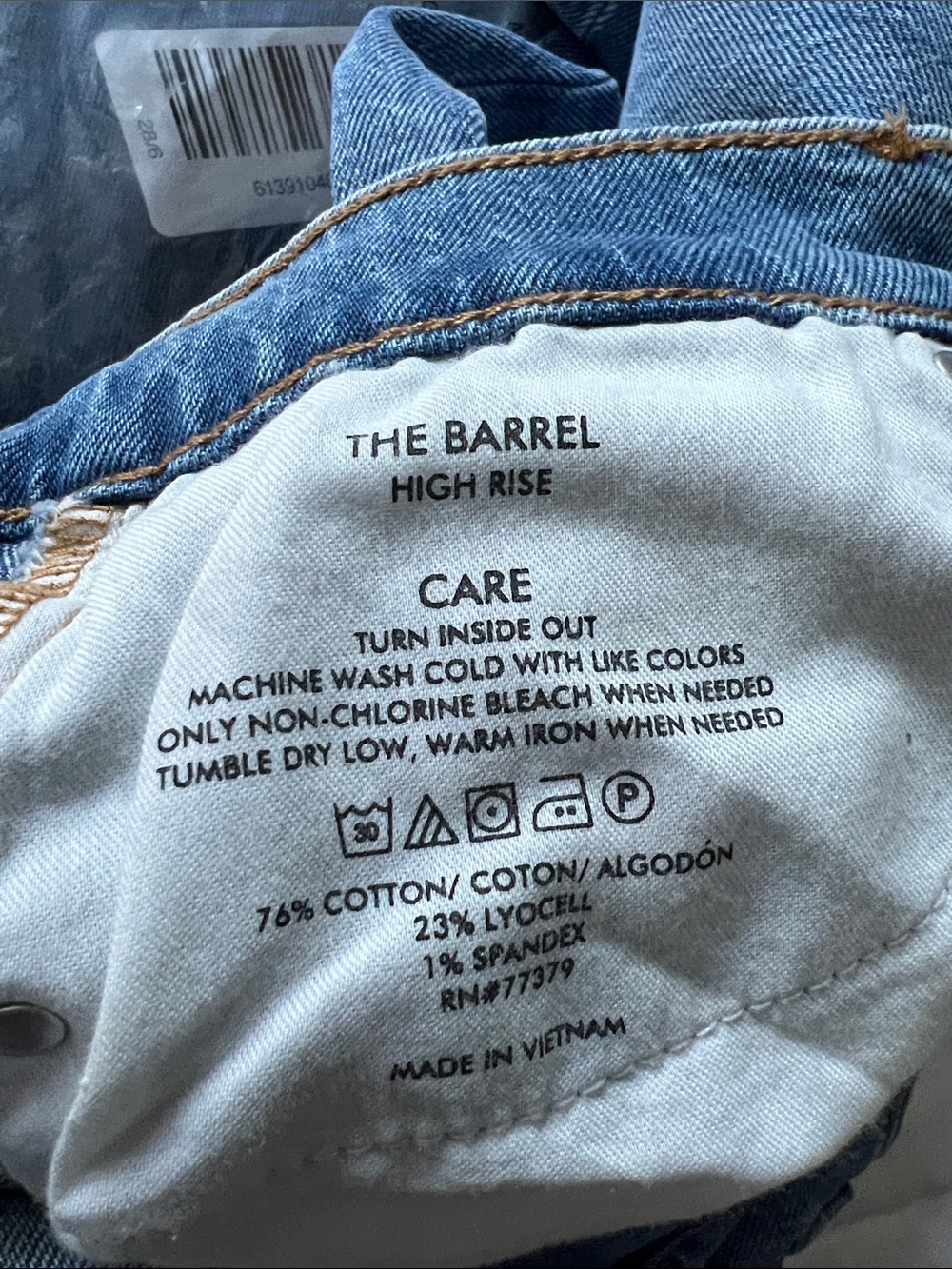 Ann Taylor Light Wash High-Rise Barrel Jeans - Picture 6 of 6